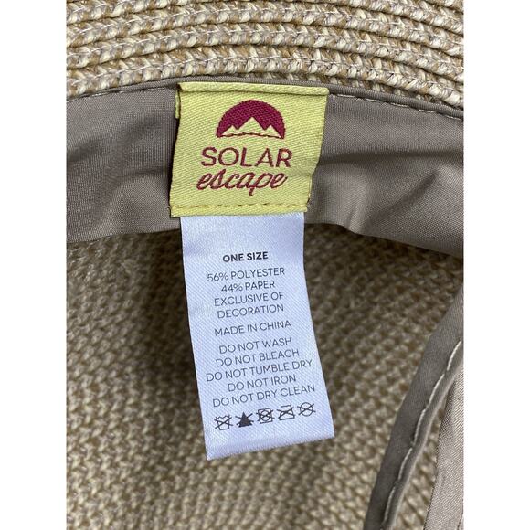 Solar Escape Sun Hat Women UPF 50+ Wide Brim Adjustable Size Chin Strap - Picture 4 of 5